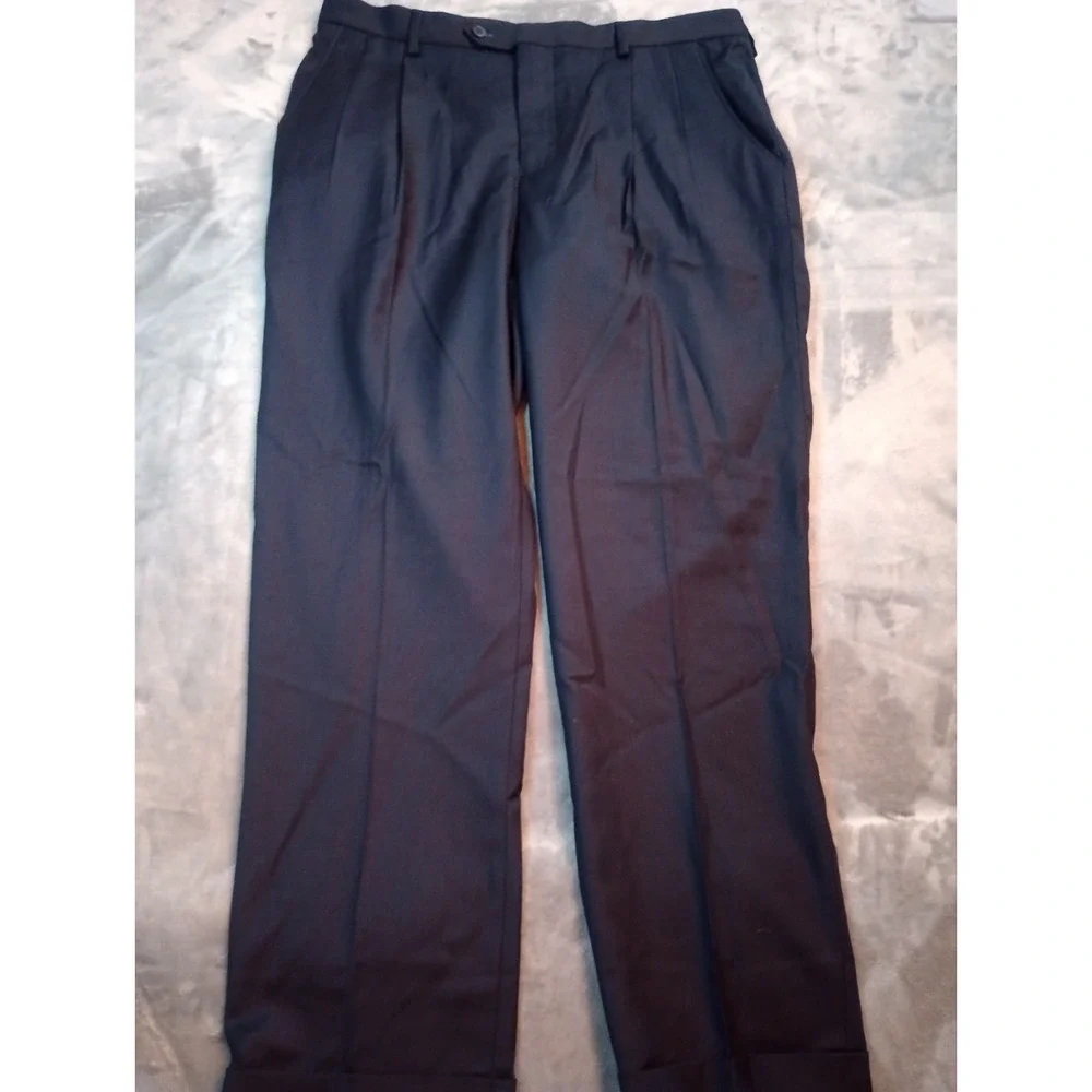 MTailor Custom Suit Mens Navy Blue 2pc Blazer Pants See Measurements Wool Career